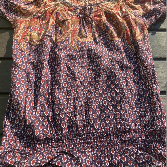 Two Nine West Paisley Tunic Tops M - Picture 5 of 10